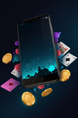 Smartphone with Gtspins casino app