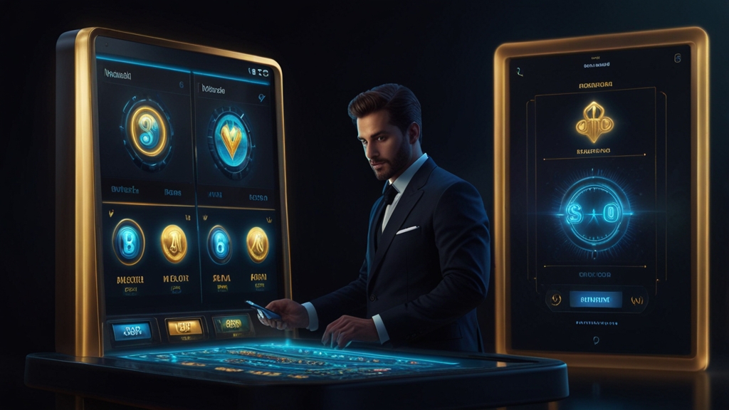 Player comparing casino payment methods with card and wallet icons in a dark setting